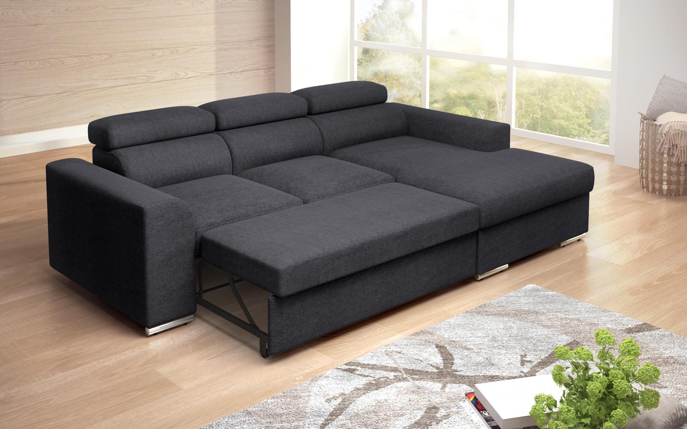 Extendable corner sofa Morgan, dark grey  12
